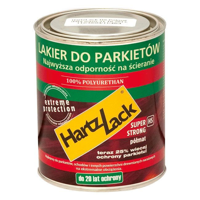 HartzLack Super Strong halvmat lak til parket 0,75 l
