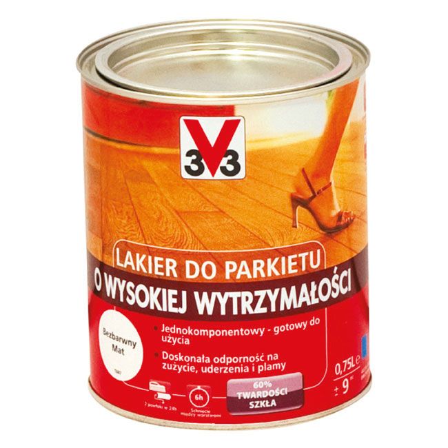 V33 parketlak med højglans 0,75 l