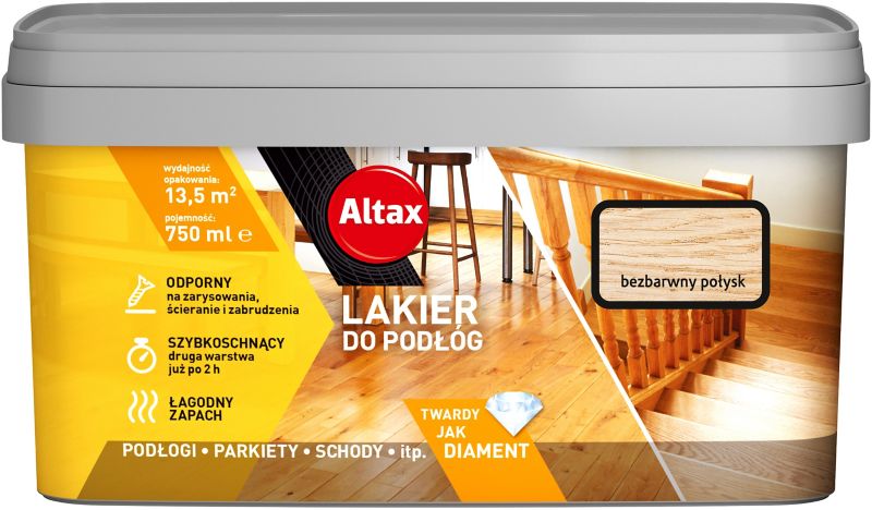 Altax hård som diamant gulvlak klar højglans 0,75 l