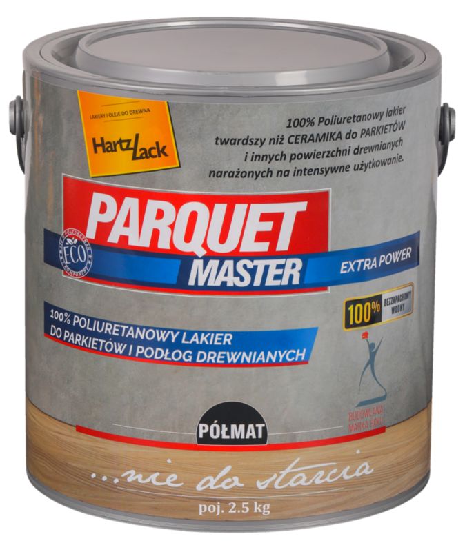 HartzLack Parquet Master halvmat lak 2,5 l