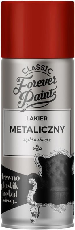 Forever Paints hurtigttørrende metalmaling 400 ml rød