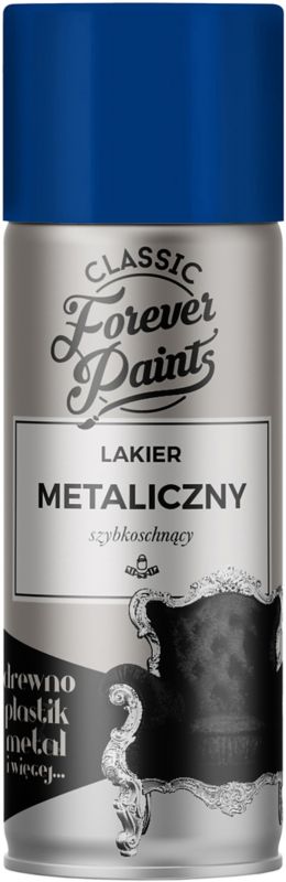 Forever Paints hurtigttørrende metalisk lak 400 ml blå