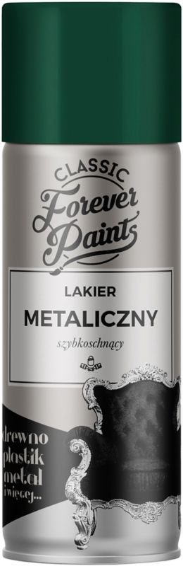 Forever Paints hurtigttørrende metalisk lak 400 ml grøn