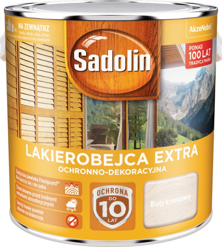 Sadolin Extra lakbejdse i cremehvid 2,5 l