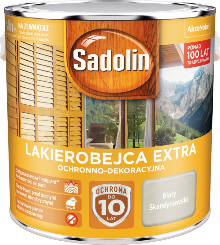 Sadolin Extra lakbejdse i skandinavisk hvid 2,5 l