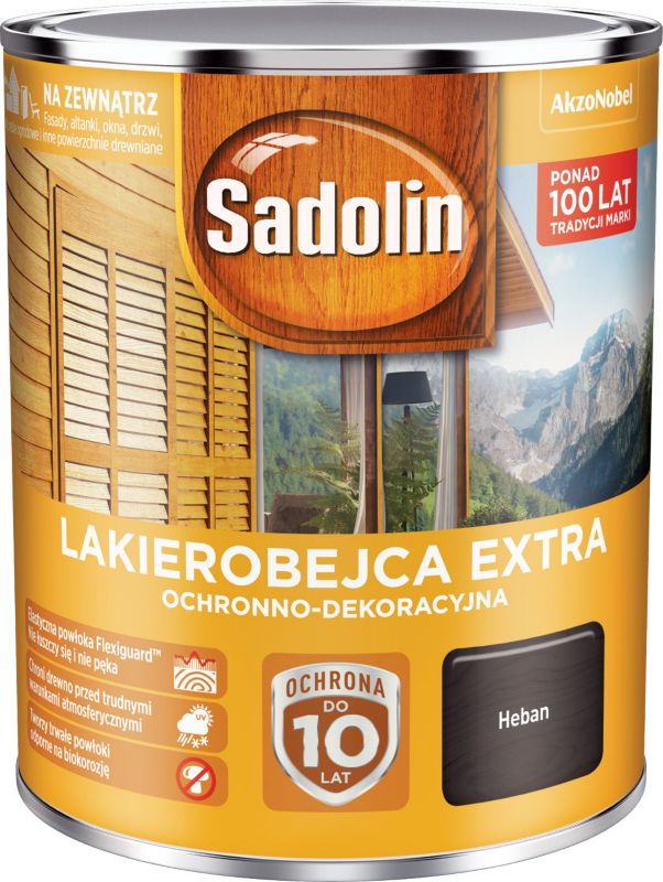 Sadolin Extra lakbejdse i farven ebbenhvid 0,75 l