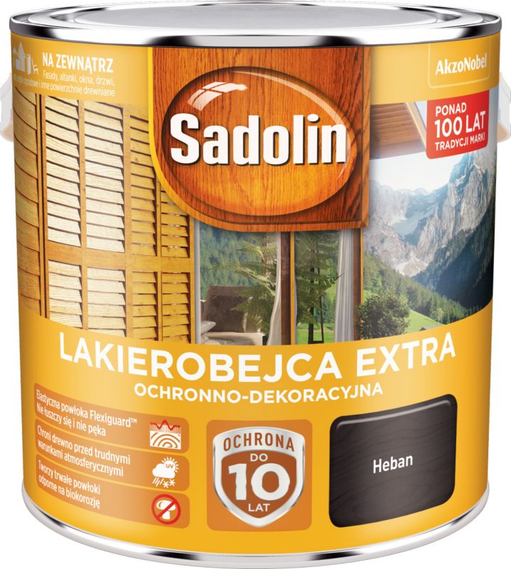 Sadolin Extra lakbejdse i farven ebenholt 2,5 l