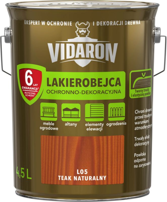 Vidaron lakbejdse teak naturlig 4,5 l
