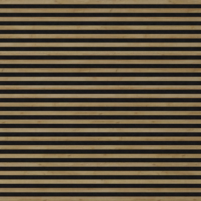 Stegu Linea ACOUSTIC PROline akustiske væglamel 120 x 60,5 cm eg/mat-sort - 1 stk.