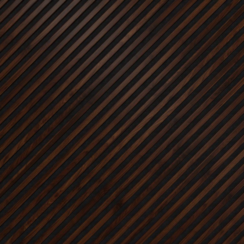 Stegu Linea ACOUSTIC PROline akustisk væglamel 120 x 60,5 cm hasselnød/sort - 1 stk.