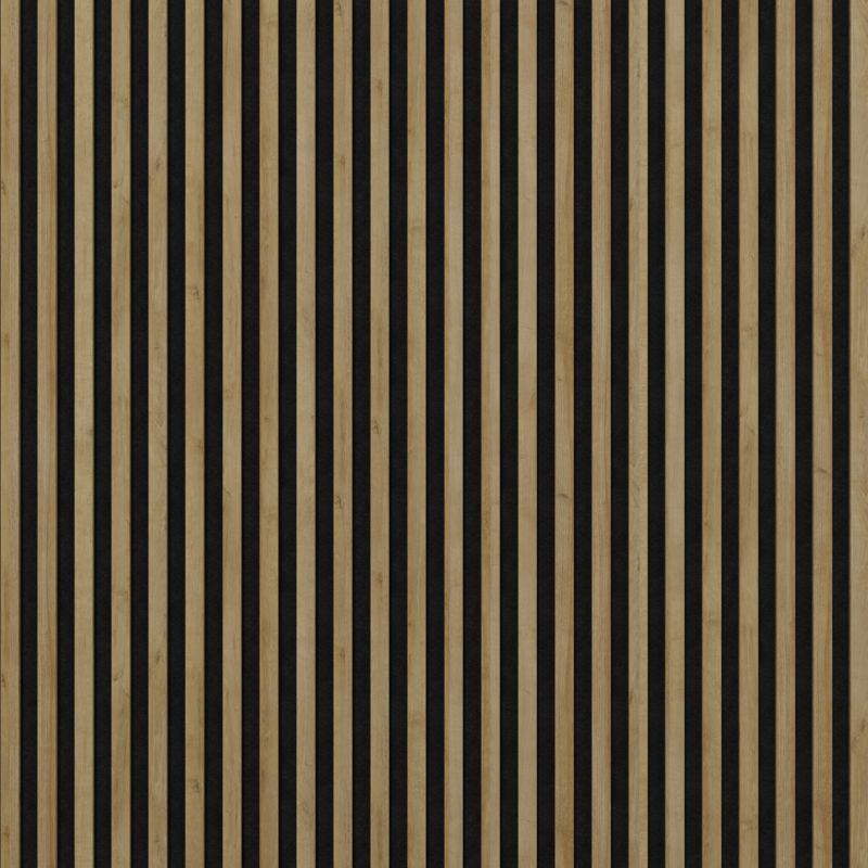 Stegu Linea ACOUSTIC PROline akustisk væglamel 240 x 60,5 cm eg/mat-sort - 1 stk.