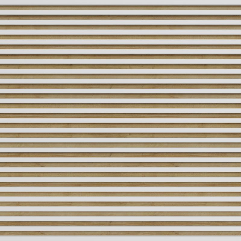 Stegu Linea Slim væglamel 265 x 15 cm panel hvid/eg 3 dele - 1 stk.