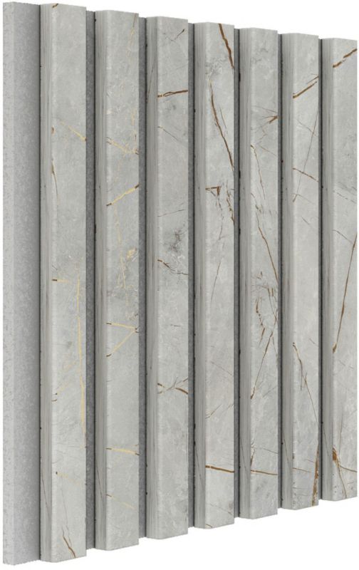 Lamel mini Vertical Line 300 x 300 mm grå / stenkulør på filt