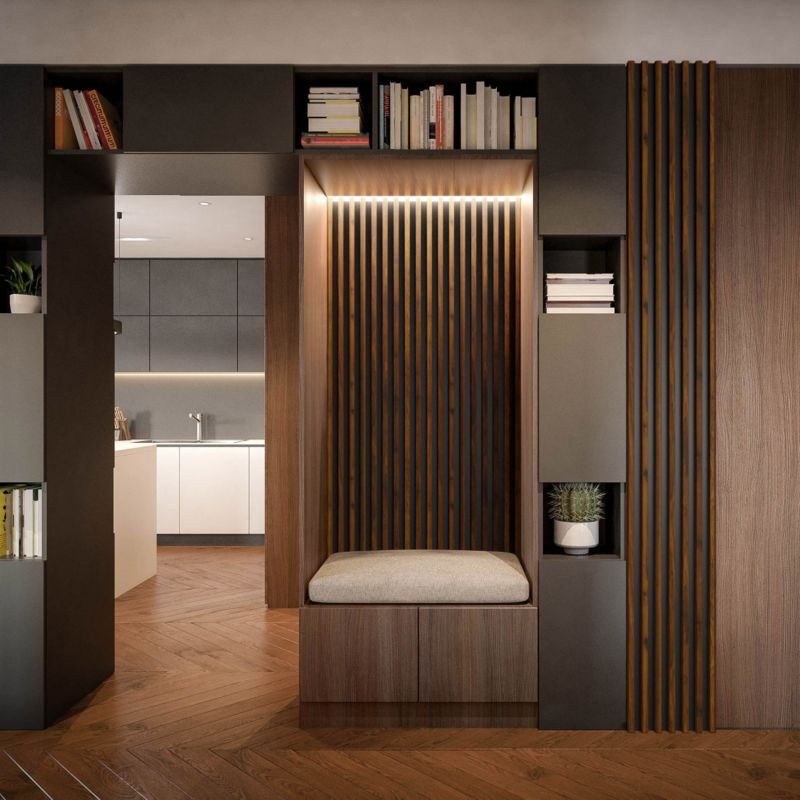 Stegu Comfort væglamel hasselnød/sort 5 dele