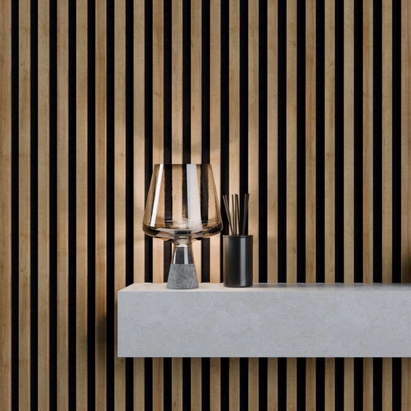 Stegu Linea Silento væglamel i eg/sort