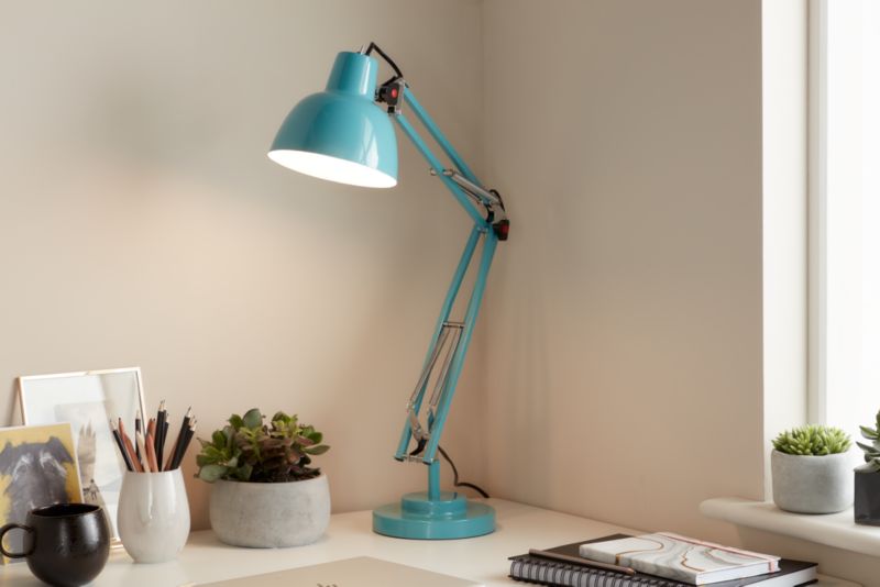 GoodHome Ginaz bordlampe 1-punkts E14 blå