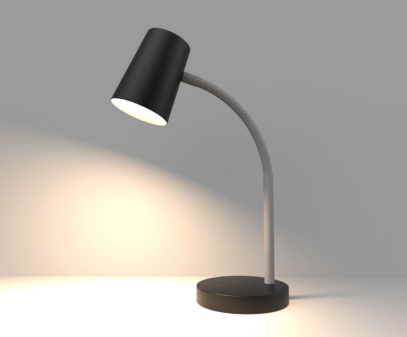 LED bordlampe 400 lm 3000 K sort med touch-dæmper