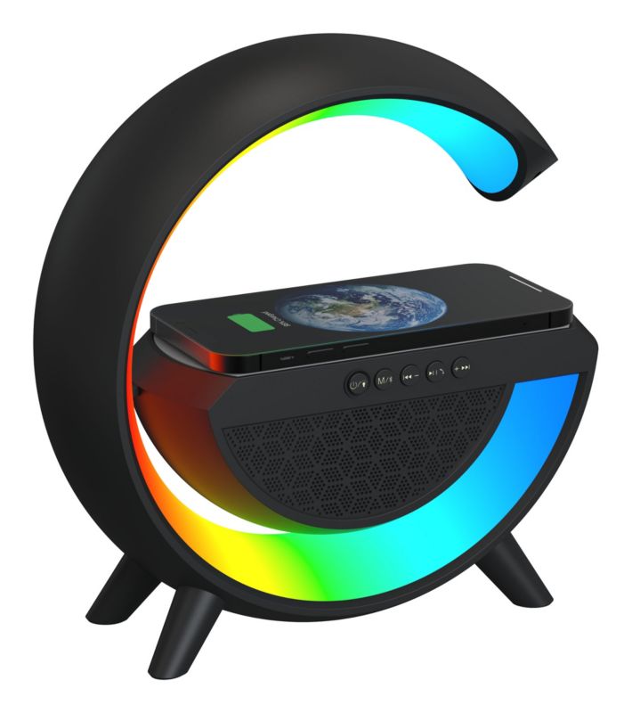 LED skrivebordslampe Activjet Solo musik RGB sort