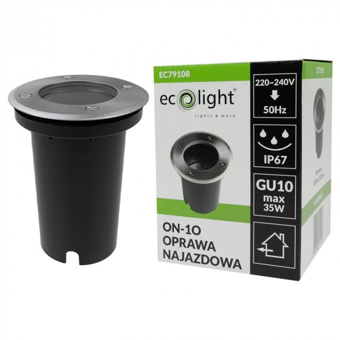 Lampa Gruntowa Najazdowa Ecolight 14,2x10,8 cm Inox IP67