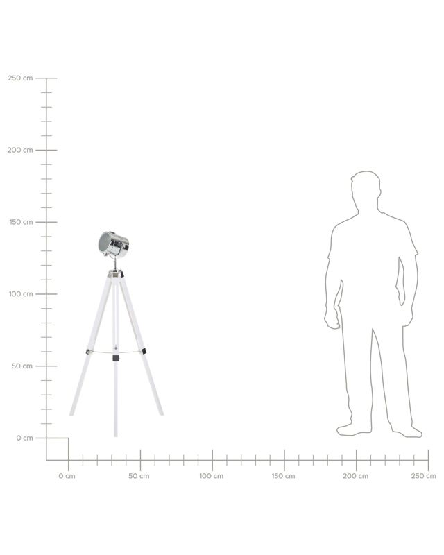 Alzette gulvlampe træ hvid 1 stk.