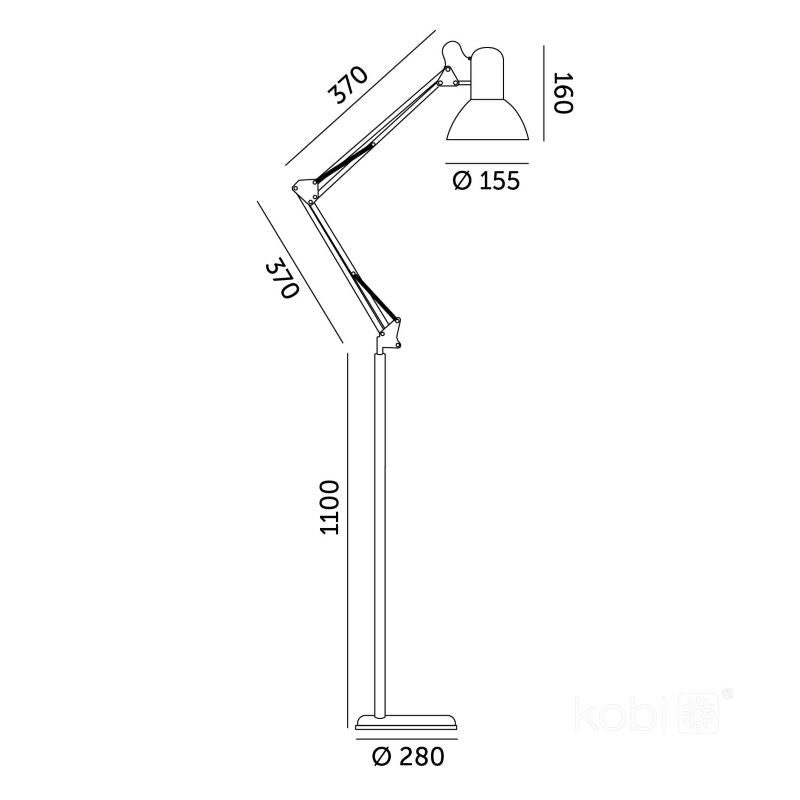 Gulvlampe Kobi Auriq ST 1xE27 sort 1 stk.