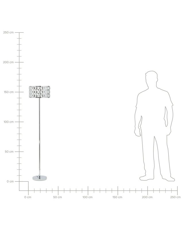 Gulvlampe Tenna Krystal Sølv 1 stk.