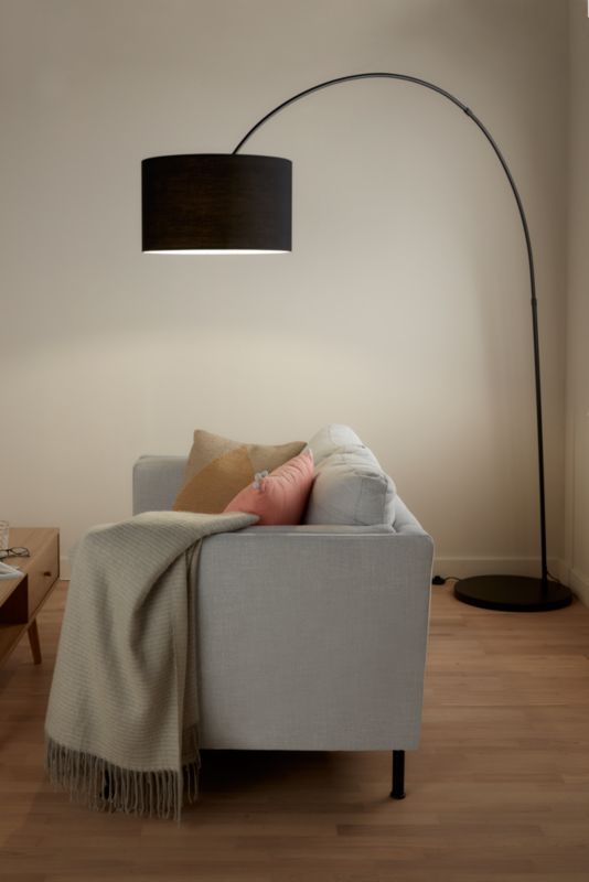 GoodHome Alacrane gulvlampe 1-punkts E27 sort