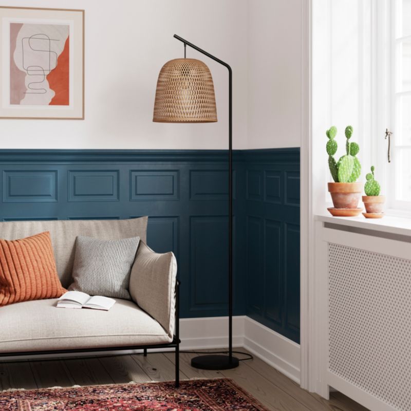 GoodHome Calume gulvlampe 1-punkts E27 bambus