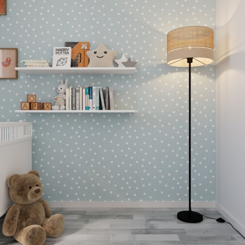 GoodHome Conebill gulvlampe 1 x E27 rattan/reb