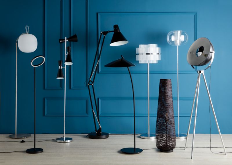 GoodHome Mengame 3-punkts gulvlampe E14 sort