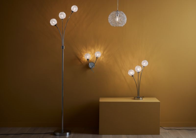 GoodHome Phaidros 3-punkts gulvlampe G9 krom