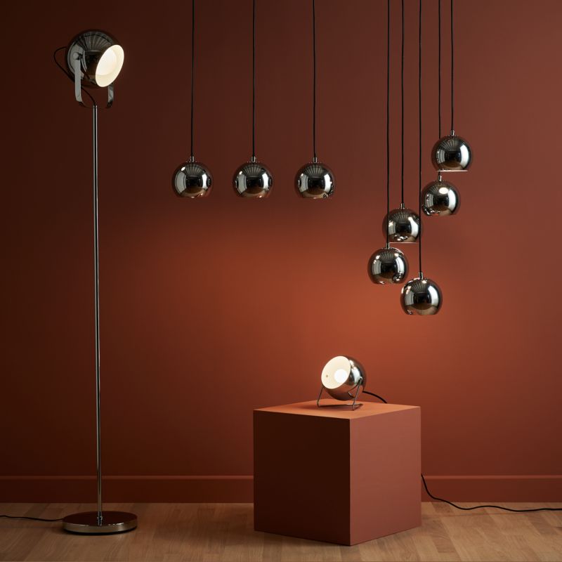 GoodHome Roccheta gulvlampe 1-punkts E27 krom