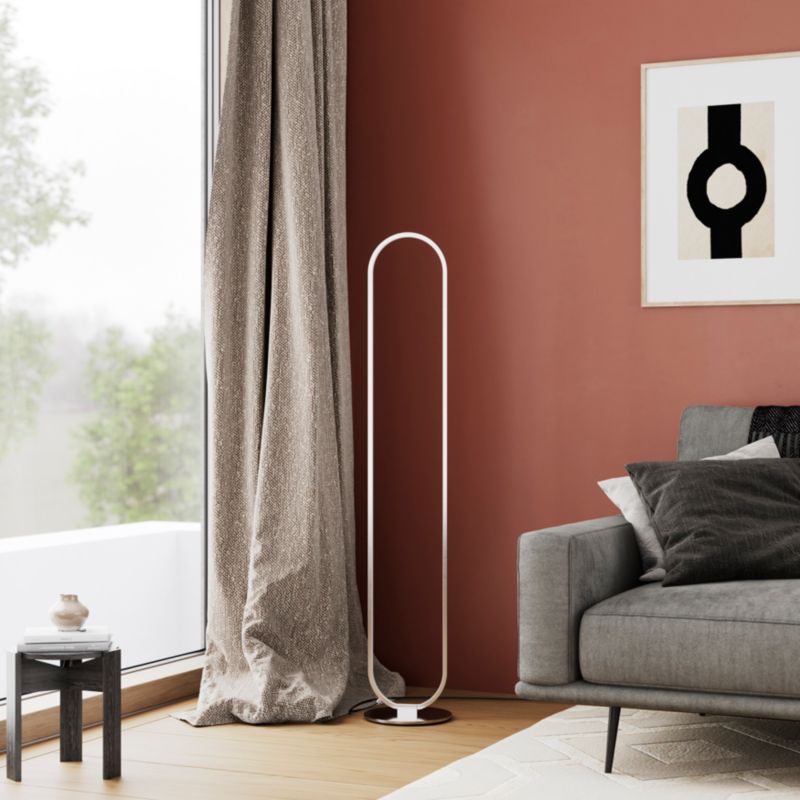 GoodHome Papua LED-gulvlampe 1900 lm 3000 K krom med dæmper