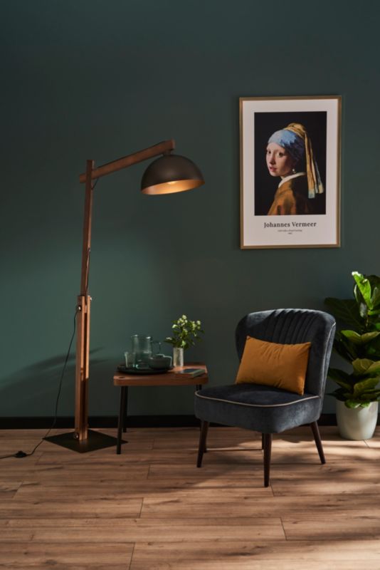 Gulvlampe TK Lighting Oslo 1 x E27 brun