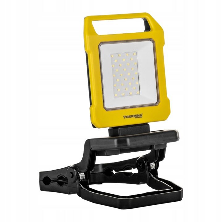 LED-arbejdslampe Germina med clips 10W akku-projektør 1 stk.