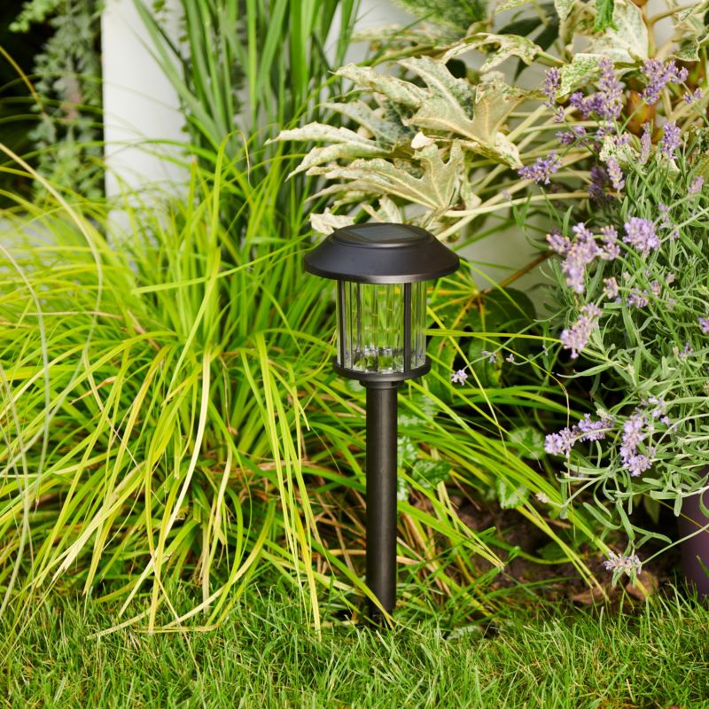 Sort solcellelampe Bublik med spyd