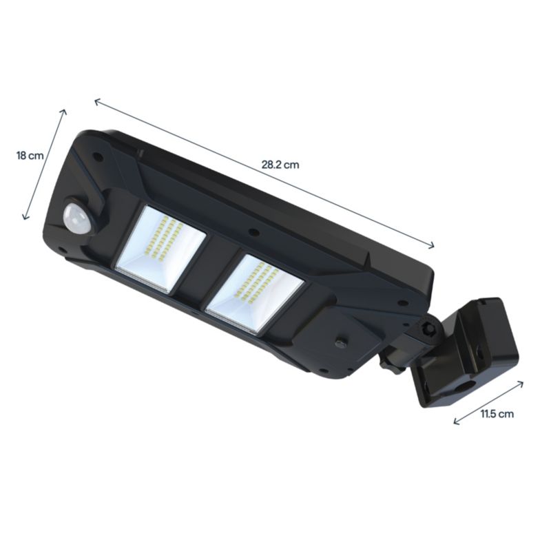 GoodHome Anaheim solcelle-gadelampe med bevægelsessensor 1000 lm 4000K sort