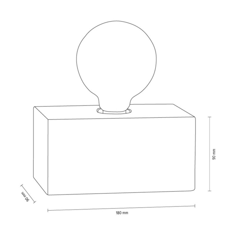 SPOT Light bordlampe 1xE27 maks. 25W hvid beton, polsk producent, 1 stk.