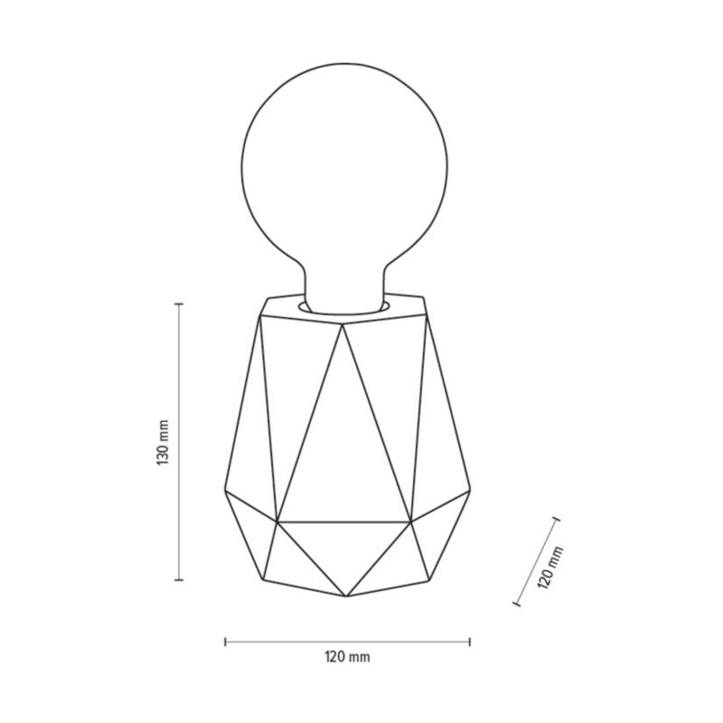 SPOT Light bordlampe 1xE27 maks. 25W elegant hvid beton, polsk producent, 1 stk.