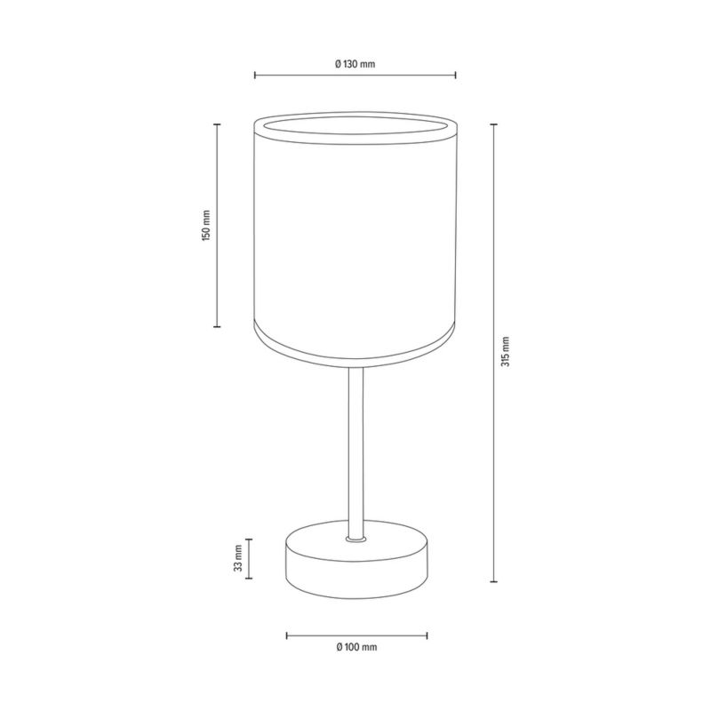 SPOT Light bordlampe 1xE27 maks. 25W klassisk kombination af grå beton og hvidt stof, polsk producent, 1 stk.