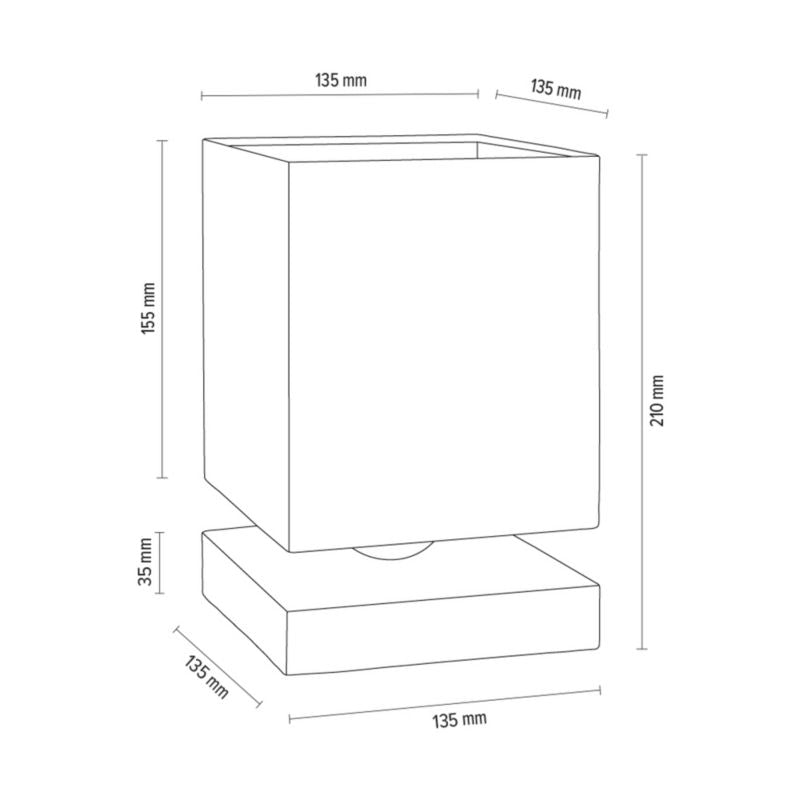 SPOT Light bordlampe 1xE27 maks. 25W grå beton kombineret med hvidt stof, polsk producent, 1 stk.