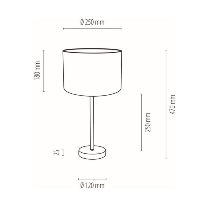 Spot Light bordlampe 1xE27 maks. 40W – elegant sort base med sort lampeskærm, polsk producent, 1 stk.