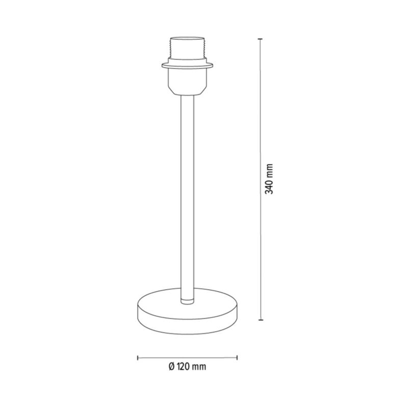Bordlampe SPOT Light 1xE27 Max. 40W Klassisk Kombination af Krom og Sort Stof, Polsk Producent, 1 stk.