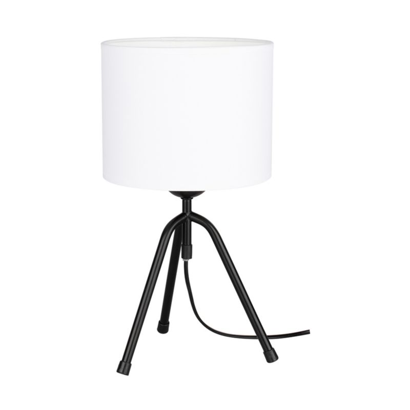 SPOT Light bordlampe 1xE27 maks. 40W – elegant kombination af subtil sort og hvidt stof, polsk producent, 1 stk.