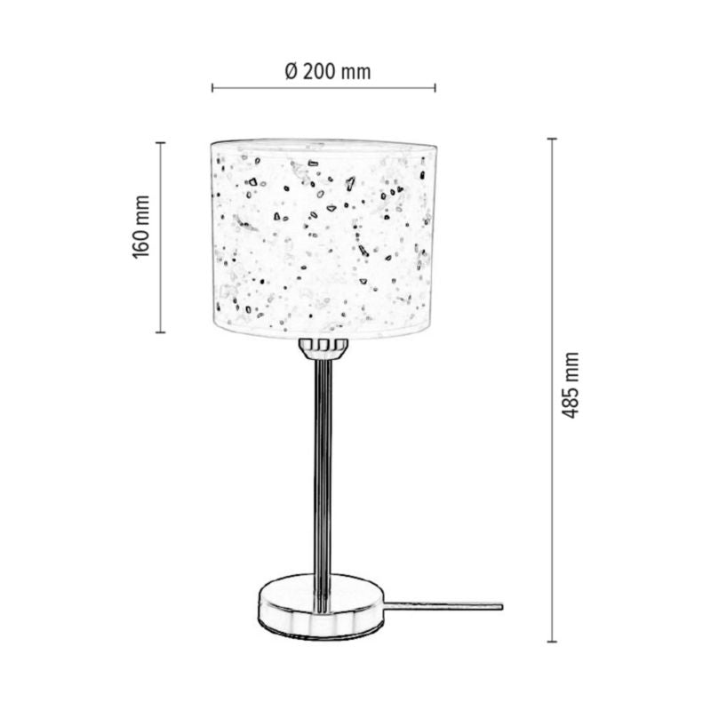 Bordlampe SPOT Light 1xE27 Maks. 40W Satin-Base med ECO-papirskærm, Polsk Producent, 1 stk.