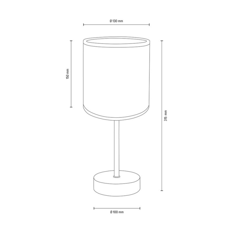 SPOT Light bordlampe 4xE27 maks. 25W – kombination af grå beton og sort stof, polsk producent, 1 stk.
