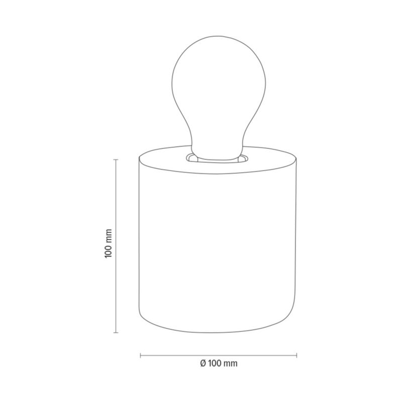 SPOT Light Round bordlampe 1xE27 maks. 25W klassisk grå beton, polsk producent, 1 stk.