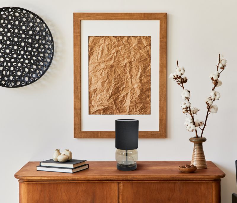 Bordlampe Dorme 1 x E27 sort/amber