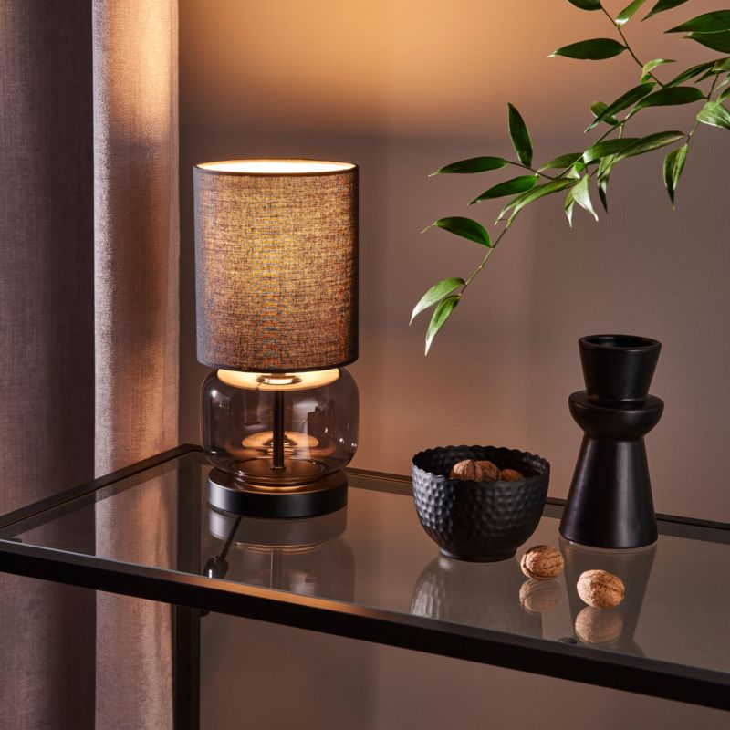 Dorme bordlampe 1 x E27 sort/smoke