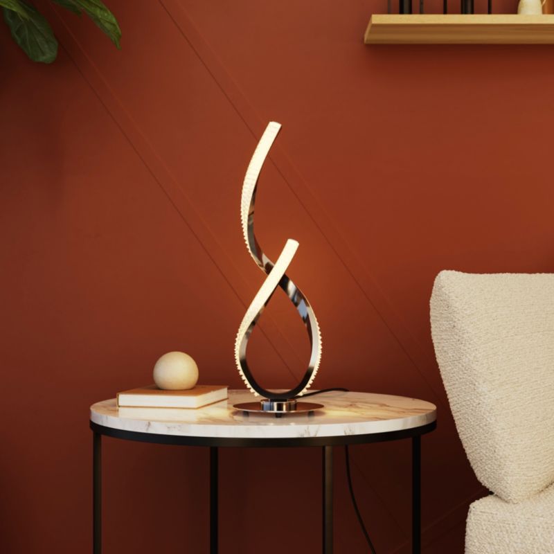 GoodHome Darien bordlampe 700 lm 3000 K krom med dæmper